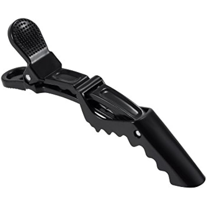 BEINY 6Pcs Plastic Non Slip Hair Clips - Professional Hairdressing Styling Sectioning Clips - Salon Alligator Clips for Thick Hair - Haircut Accessories Hairgrips for Women Girls (Black) - Image 2